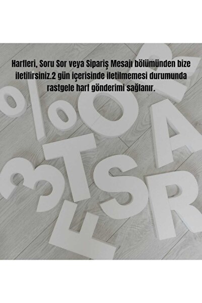 STRAFORLAND Üreticiden 1 Adet Strafor (KÖPÜK) Harf, Rakam Ve Şekil (23CM) 1(B...