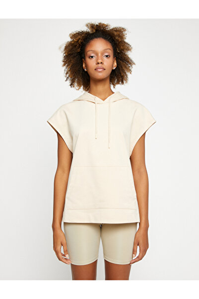 Koton Mikina s krátkým rukávem, s kapucí, bavlna