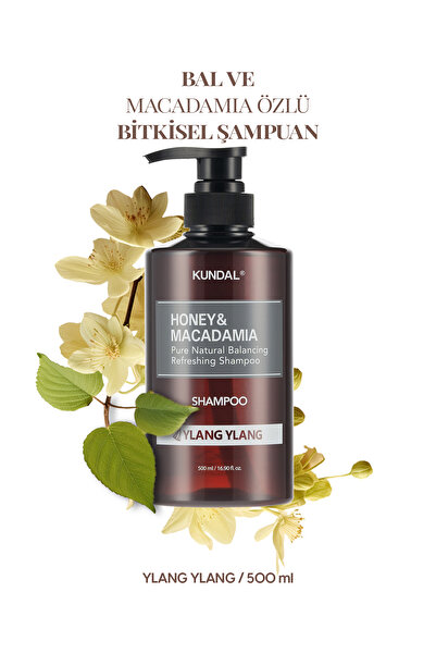 Kundal Kırılma Karşıtı Besleyici Bakım Şampuanı KUNDAL Honey & Macadamia Nature Shampoo 500ml Ylang Ylang