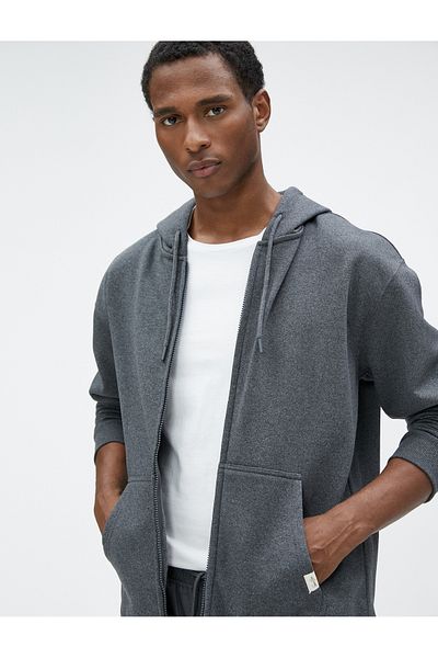 Koton 4WAM70112MK Koton Men's Sweat ANTHRACITE