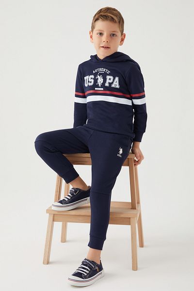 U.S. Polo Assn. Βάση. Polo Assn Licensed Navy Blue Boy's αθλητική φόρμα Us1133-c