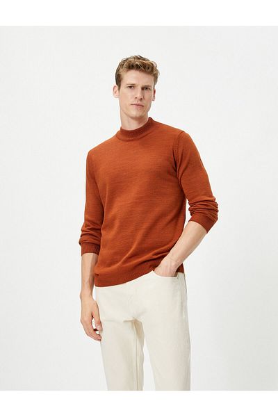 Koton Acryl-Strickpullover mit halbem Rollkragen