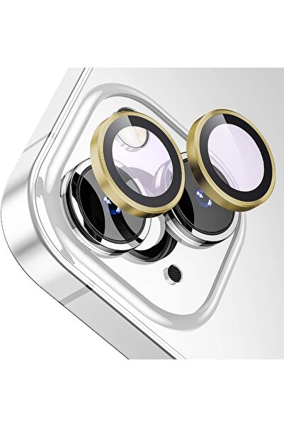 Velvoria واقي عدسة سافاير ذهبي لهاتف آيفون 14 بلس