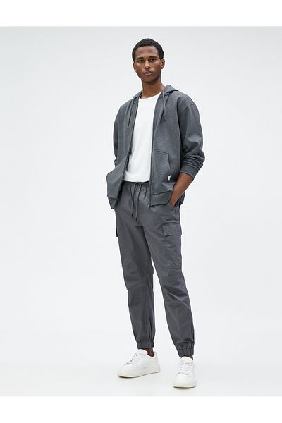 Koton 4WAM70112MK Koton Men's Sweat ANTHRACITE