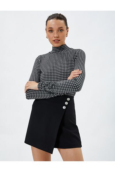 Koton Tricou cu mânecă lungă cu model de picior de gală pe jumătate