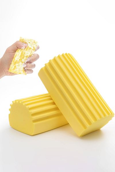 MAROKEN Multipurpose Sponge 2 Pcs Oil Dirt Remover Magic Sponge Slotted Practical Wiping Brush Joint Knife