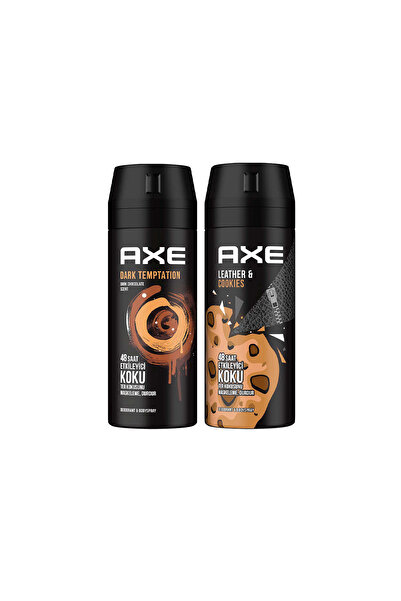 Axe Erkek Sprey Deodorant Seti Dark Temptation Leather & Cookies 150 ml X2