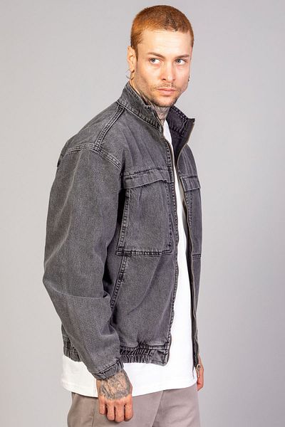 LTC Jeans Ανδρικό τζιν μπουφάν με φερμουάρ, μαύρο Snow Wash