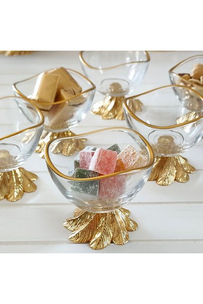 REGNA HOME Fine Living Grace 6 Parça Lüx Mini Kase - Lokumluk - Reçellik - Sosluk - Çerezlik -şekerlik