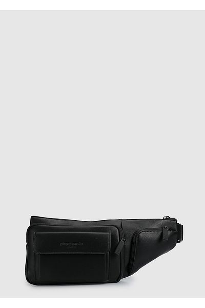 Pierre Cardin Μαύρη ανδρική τσάντα χιαστί C.01pc00105-s
