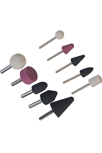 ECOLE 10 Parça Yüksek Kalite Taşlama Seti -  Metal, Ahşap Oyma, Parlatma, Çap...