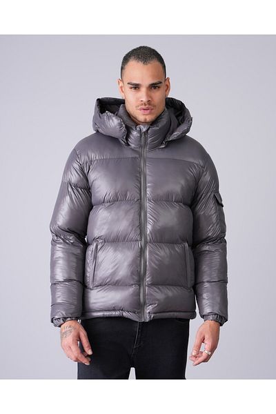 İkao Hooded Shiny Puffer Jacket
