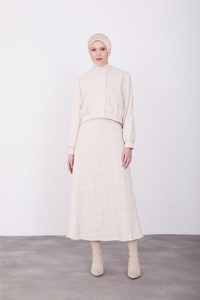 Armine طقم تويد مضلع إكرو - 23k6732