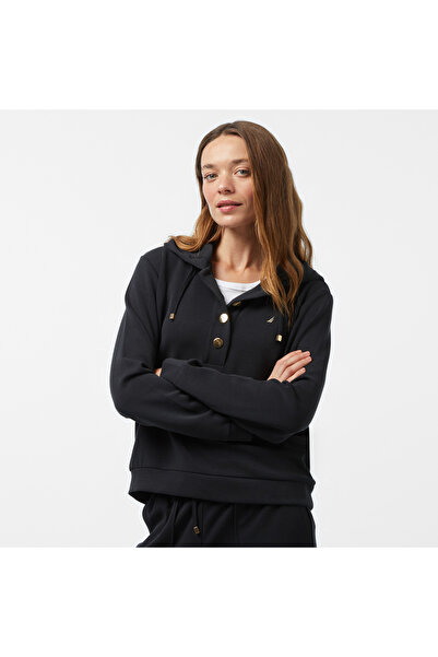 Nautica Kadın Siyah Regular Fit Sweatshirt