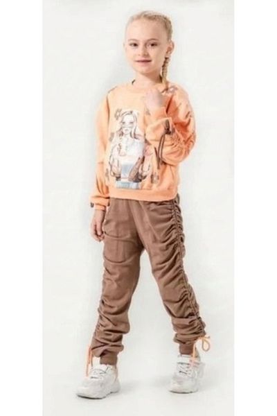 Moonstar Girl's Digital Print Side Drawstring Tracksuit Set