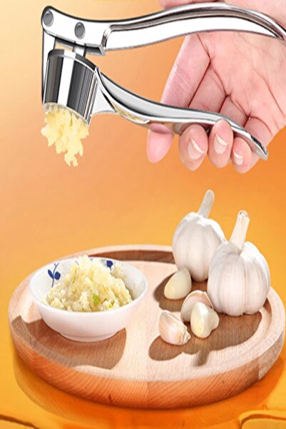MasterCar Paslanmaz Çelik Sarımsak Ezici Pratik Sarımsak Ezeceği- Metal Sarımsak Ezeceği