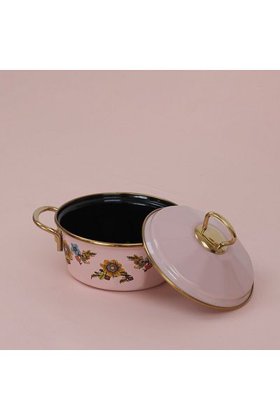 Glore Lorena Pink 16cm Pot with Lid