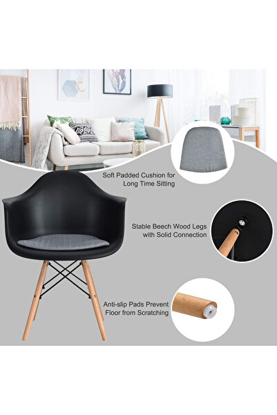 Mahmayi Ultimate Eames Style DAW ArmChair Pack of 3