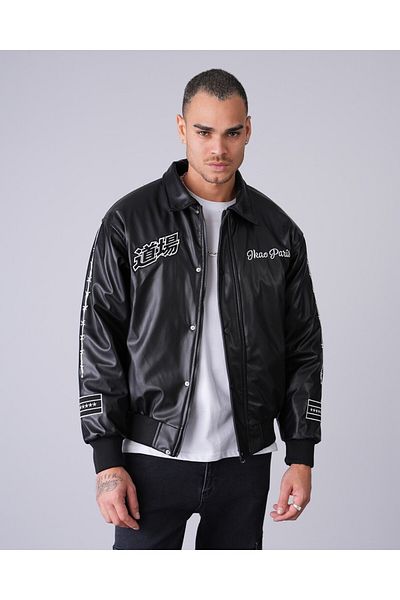İkao Embroidery Detailed Leather Coat