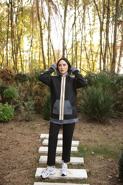 MİMİ Luxury Wear Hooded Women's Hijab Tracksuit Set