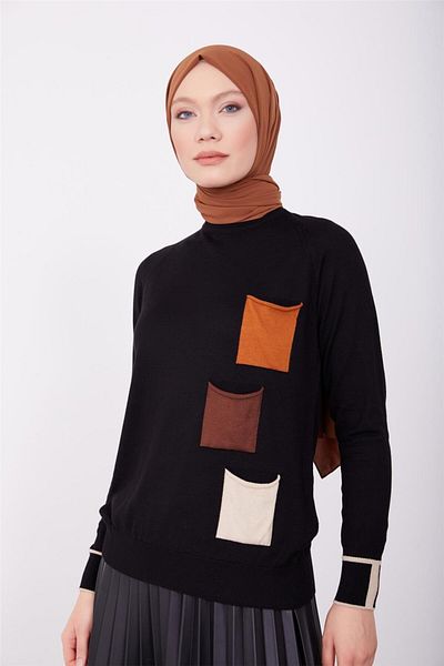 Armine Pulover negru - 23kd2804 Model