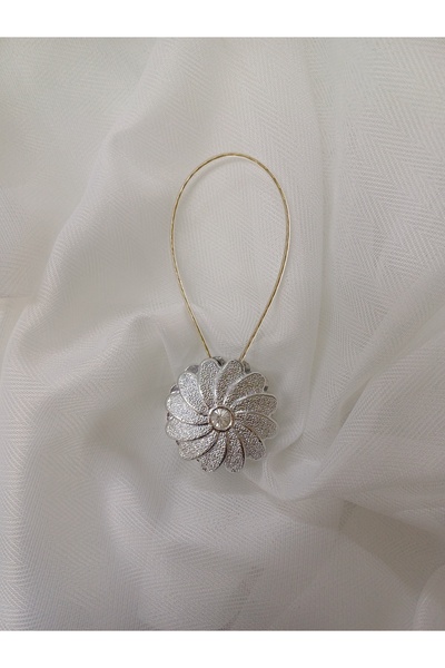 STANDART Cataramă pentru perdea cu magnet de culoare argintie, zăvor pentru p...