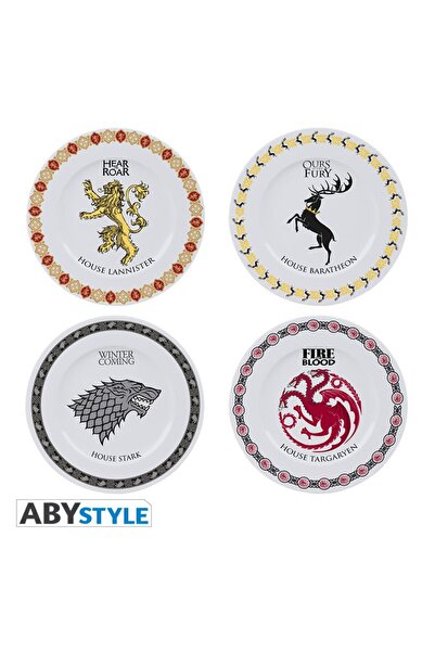 ABYstyle GAME OF THRONES 4 House Plate Set Tabak Seti ABYTAB008