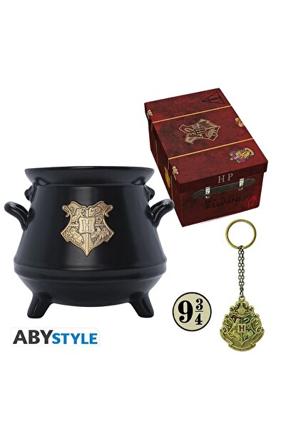 ABYstyle HARRY POTTER Gift set Hediye Seti 3D Kupa Anahtarlık Rozet Sandık AB...