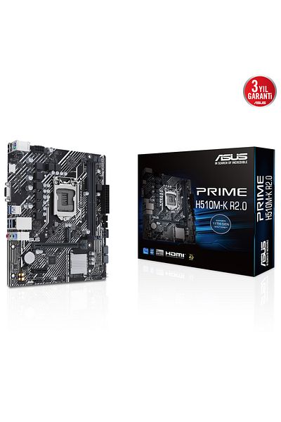OEM Asus Prime H510M-K R2.0 Ddr4 3200Mhz - 1Xvga 1Xhdmi 1Xm.2 USB 3.2 Matx 1200P Compatible Embroidered