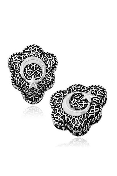 BESKAR Moon Star Rosary - Silver Embroidered İmamesi