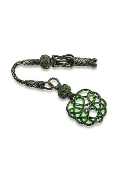 BESKAR Trabzon Knitted Silver Kazaz Rosary - Tasseled