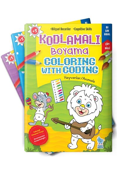 Genel Markalar Kodlamalı Boyama (4 Kitap) Minik Damla (Korunaklı Poşetle)