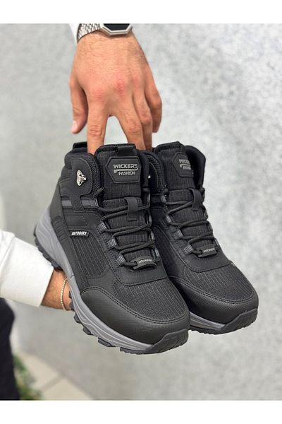 Wickers 2715 Ghete pentru bărbați Trekking Wickers cu dantelă afumată neagră