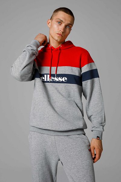 Ellesse Men's Sweat Em272 - Color-Blocking, Cotton, Hood, Regular Fit Sweat