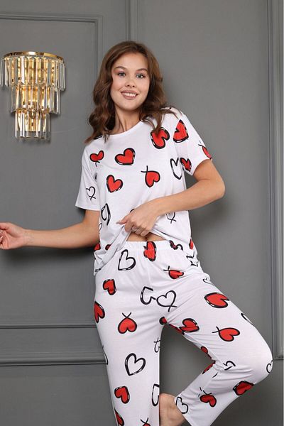 şuranur Set de pijamale cu model 100% bambus