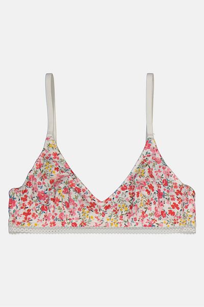 Etam Women Non Padded Floral Print Bra, Red