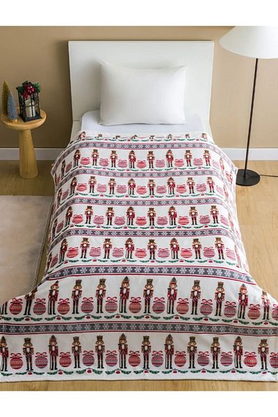 LC Waikiki Pătură Unică Bej - 150x200 Cm Tema Anului Nou