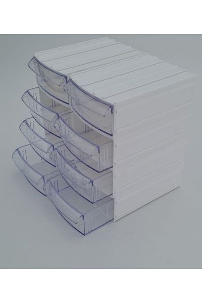 Depolife Transparent Organizer Box with Drawers 8 Boxes Dremel Engraving Bead Jewelry Storage Box Organizer