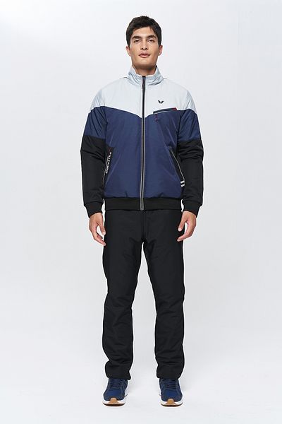 bilcee Men's Black Fleece Winter Bottom Top Tracksuit Set 9892