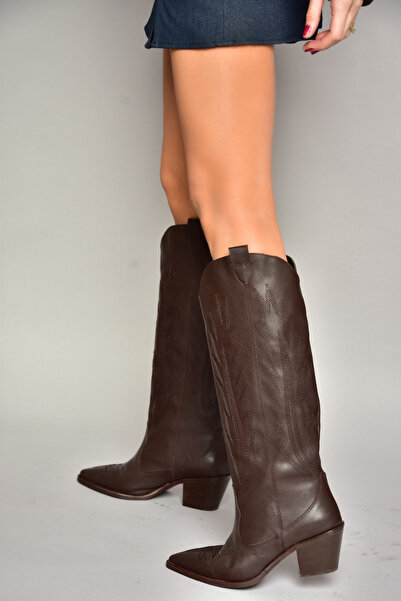 Fox Shoes T 267765209   Barna Cowboy modell női csizma