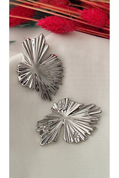 İPAR AKSESUAR Embroidered Metal Silver Earring