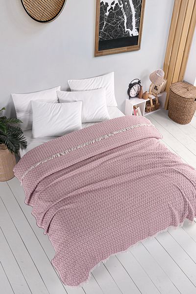 Evim Cotton Arem Claret Red - Multi-Purpose Bedspread 200X220 cm