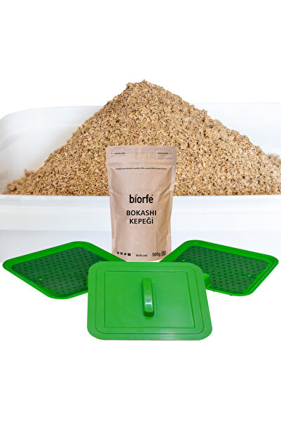 Biorfe 500 g Bokashi Bran 18 L Compost Bucket Set of Two