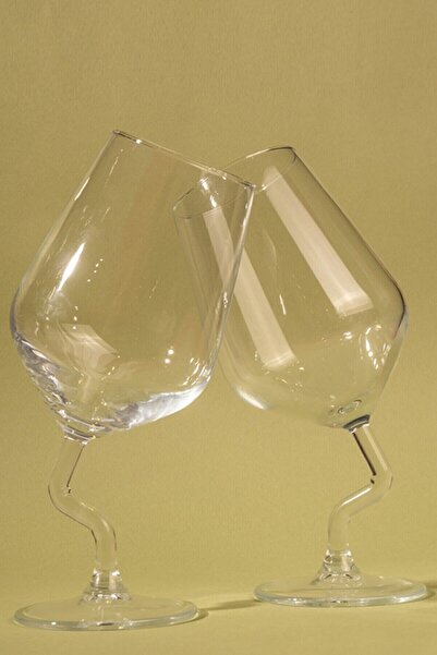 FAYA HOME El Yapımı 2 Li Zikzak Ayak Kadeh