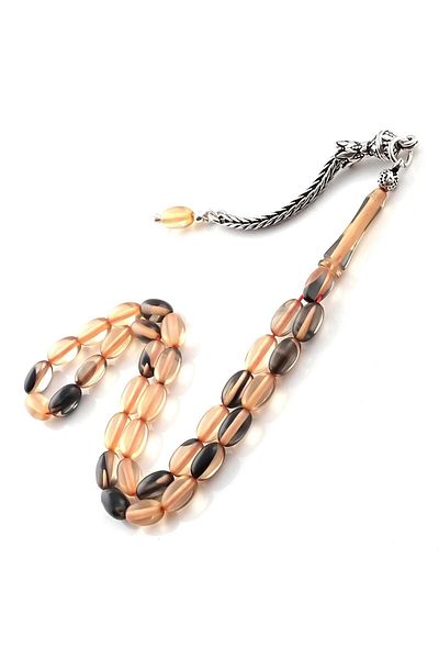 TESBİHCİBABA Palm Beanie Grain Pressed Amber Prayer Beads