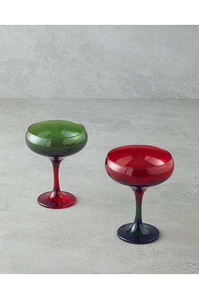 English Home Merry Glass 2 Cup 270 ml Red - Green