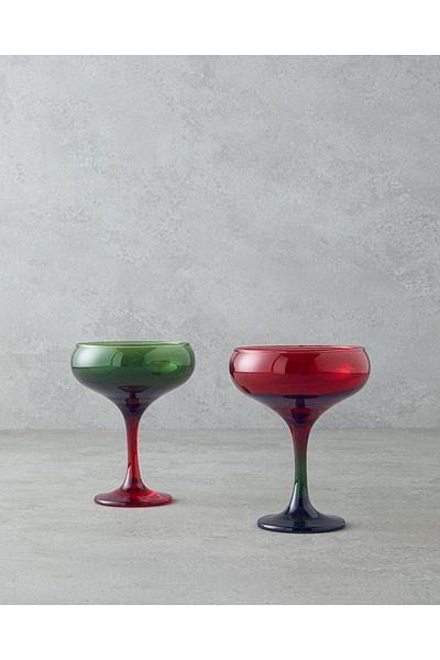English Home Merry Glass 2 Cup 270 ml Red - Green