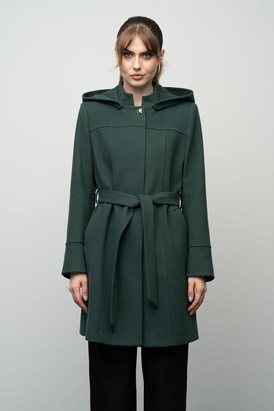 Olcay Palton detașabil cu glugă, guler verde, 3012