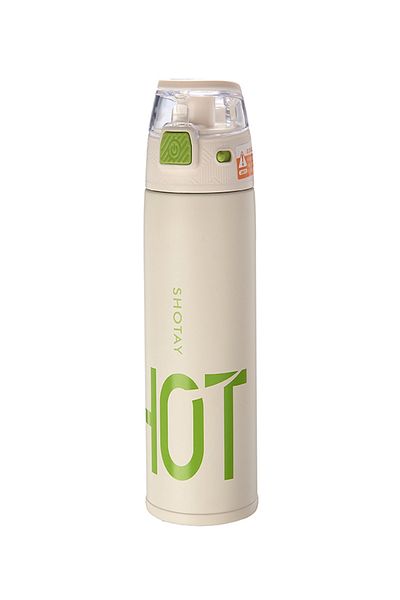 Shotay Steel Thermos Bottle with Transparent Lid Straw 8137 530 ml
