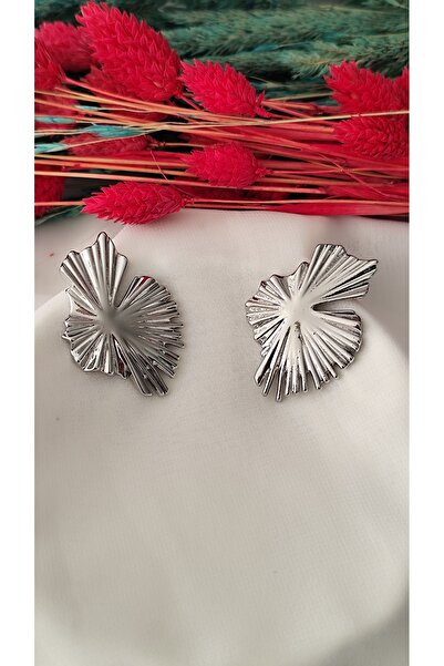 İPAR AKSESUAR Embroidered Metal Silver Earring